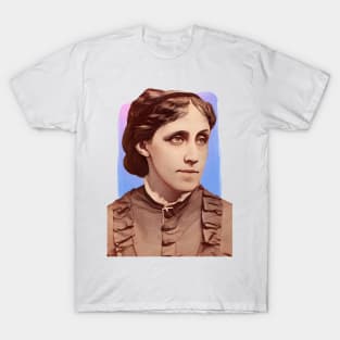 English Novelist Louisa May Alcott illustration T-Shirt